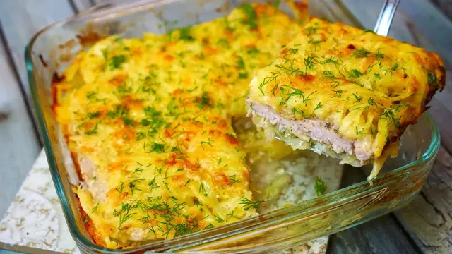 Мясо по-французски (запеканка)