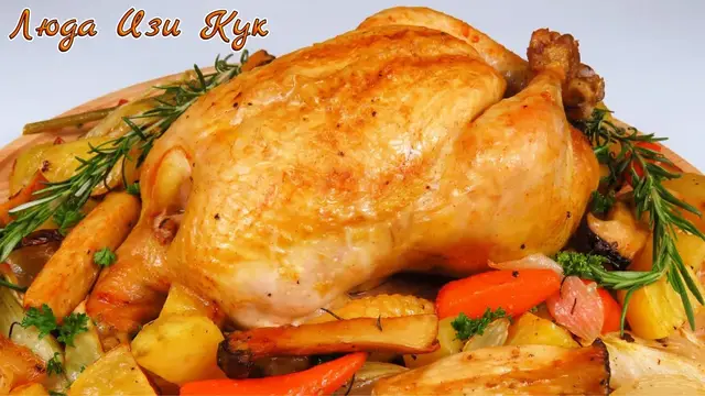 Курица с картошкой в духовке