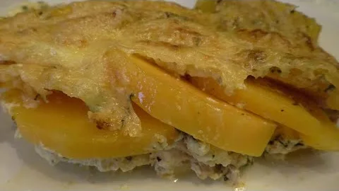 Запеченная курица с тыквой