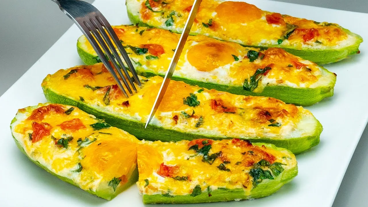 Вкусные кабачки с начинкой