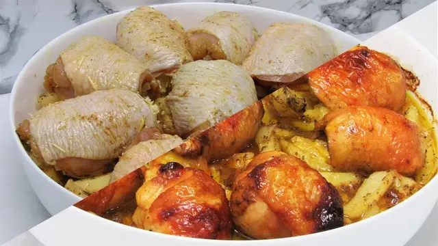 Бедра с картошкой в духовке