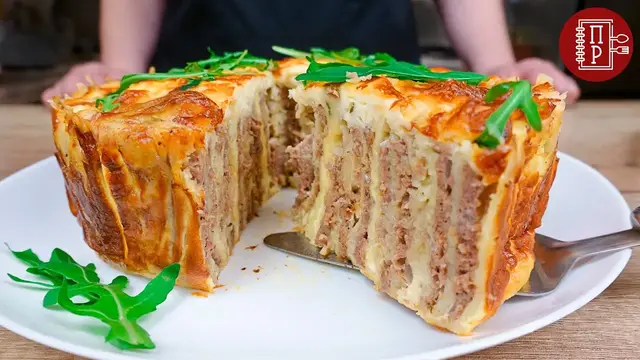 Ленивый пирог с фаршем