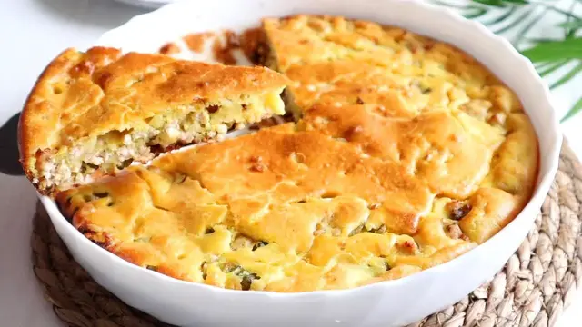 Ароматный мясной пирог