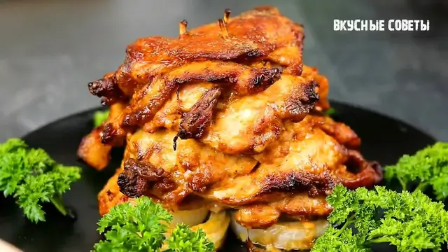 Курица в духовке как шашлык