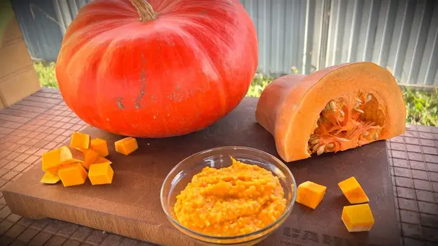 Тыквенная каша в казане