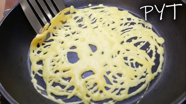 Супер кружевные блины с помощью бутылки