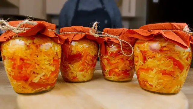 Овощной салат с капустой на зиму