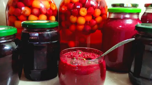 Заготовки вишни и черешни на зиму