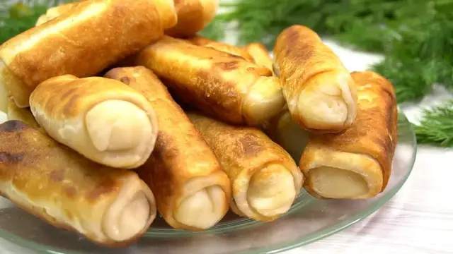 Хрустящие пирожки рулетики