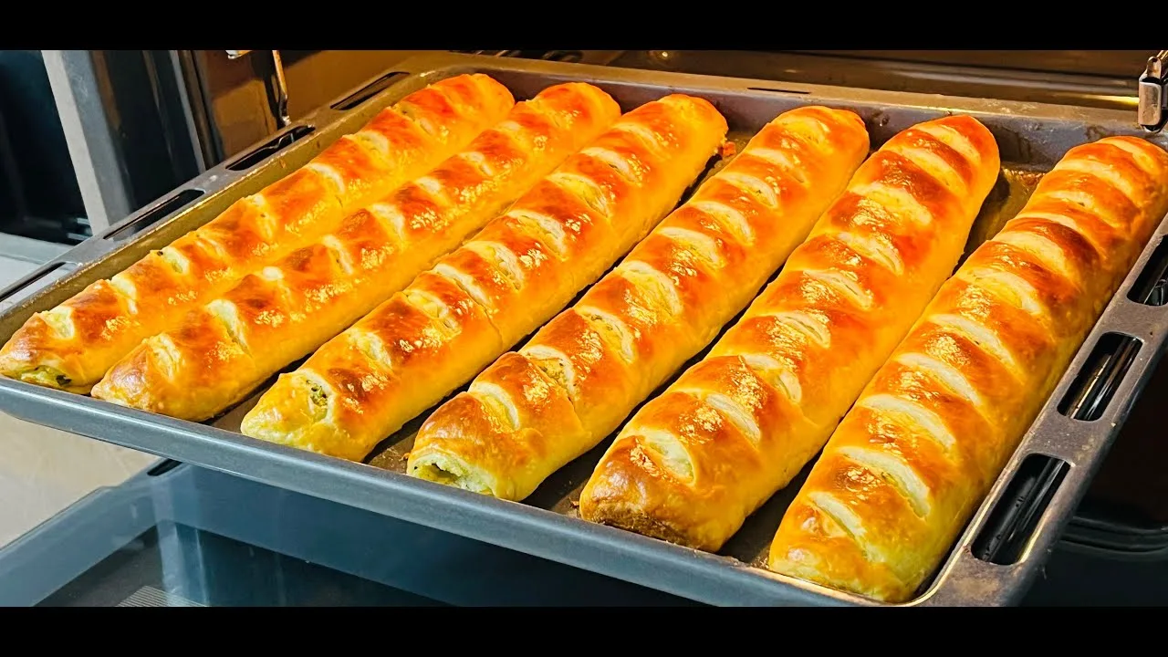 Слоёная выпечка с картофельной начинкой