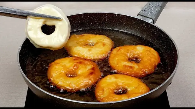 Пончики из яблочных колец
