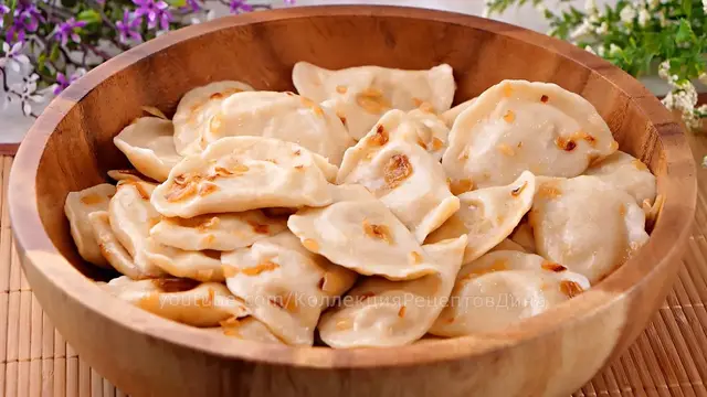 Вкусные вареники с картошкой и жареным луком