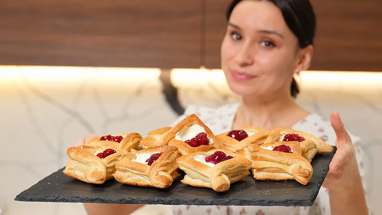Вкусная выпечка из слоеного теста