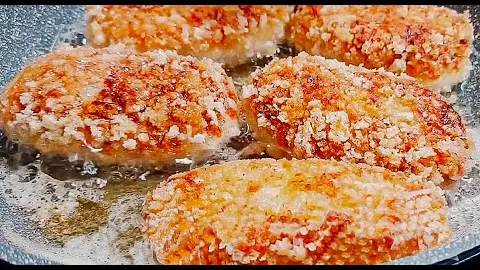 Деревенские котлеты с гарниром из тыквы