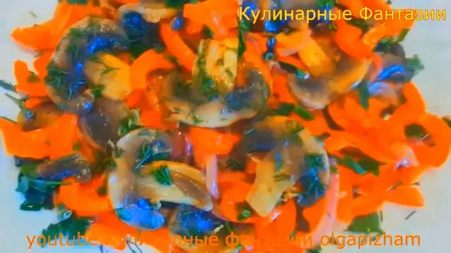 Классный салат с грибами