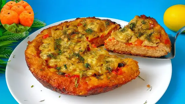 Простая пицца с фаршем