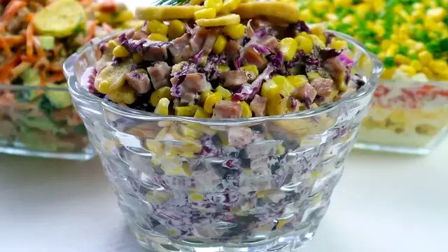 Три быстрых салата с сухариками