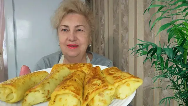 Блинчики с курицей и грибами