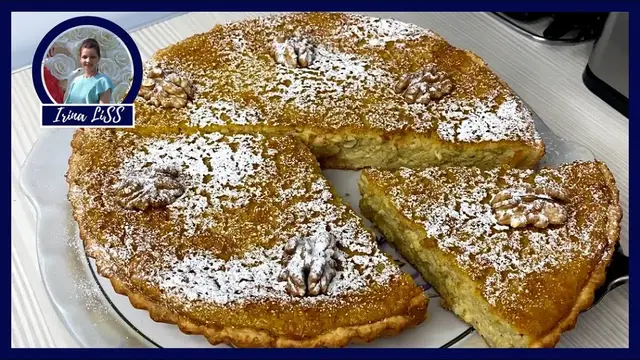 Открытый пирог с тыквенным кремом