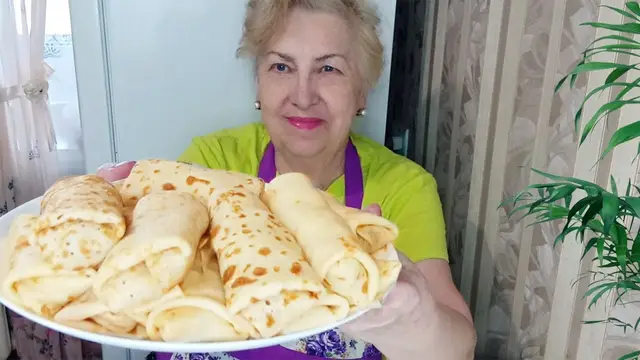 Простые и вкусные блины с начинкой