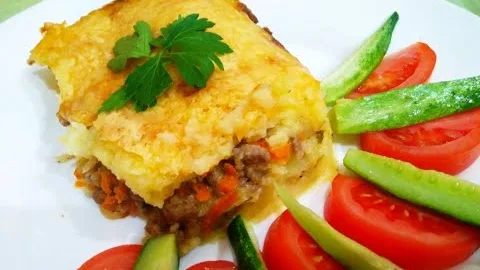 Картофельная запеканка с мясным фаршем