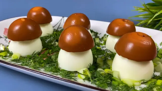 Оригинальная закуска из яиц на праздничный стол