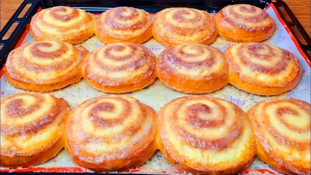 Домашние булочки с творогом 