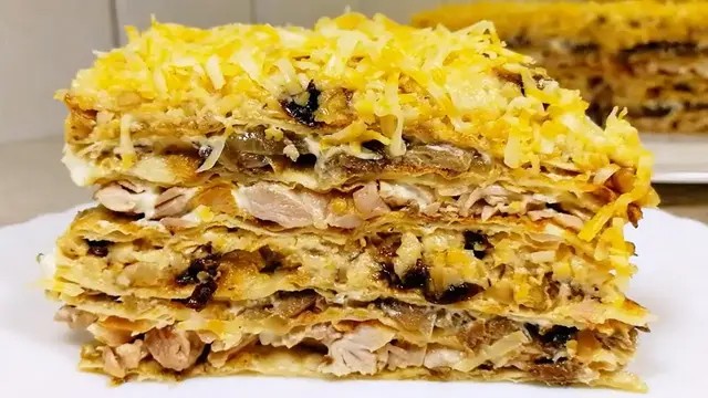 Сочный, нежный, вкусный закусочный торт