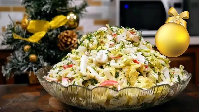 Крабовый салат с пекинской капустой