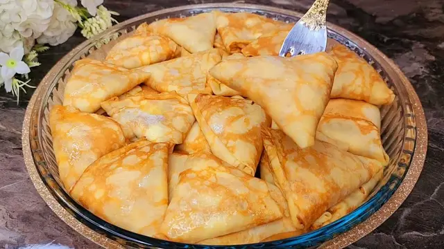 Вкусные блины с творожной начинкой