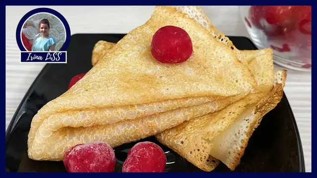 Постные блинчики на минеральной воде