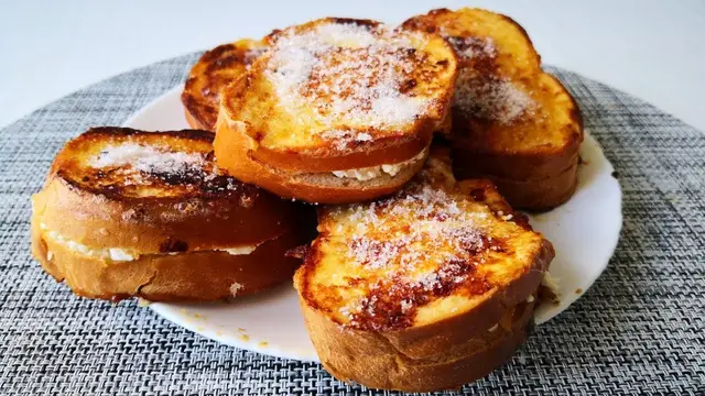 Гренки с творогом
