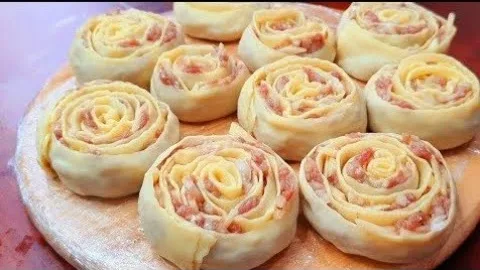 Ханум с фаршем на сковородке