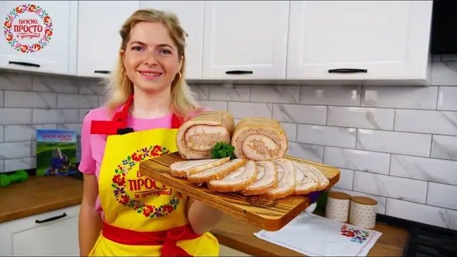 Рулет из сала с фаршем