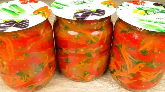 Болгарский перец по-корейски на зиму