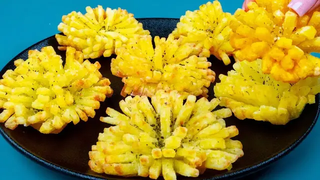 Вкусная закуска из жареного картофеля