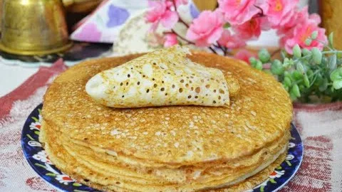 Тонкие блинчики на Масленицу 