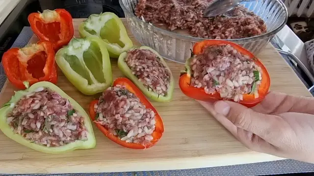 Фаршированный перец на ужин
