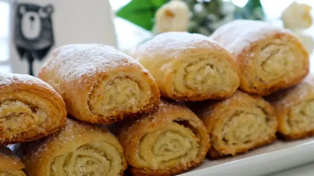 Творожные трубочки с кокосовой начинкой