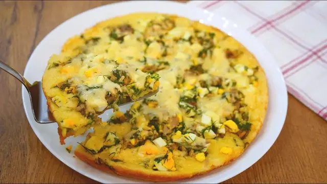 Сытный пирог на сковороде