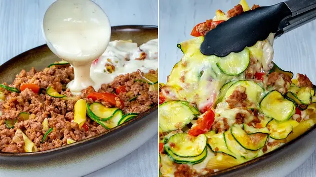 Пасту с мясным фаршем