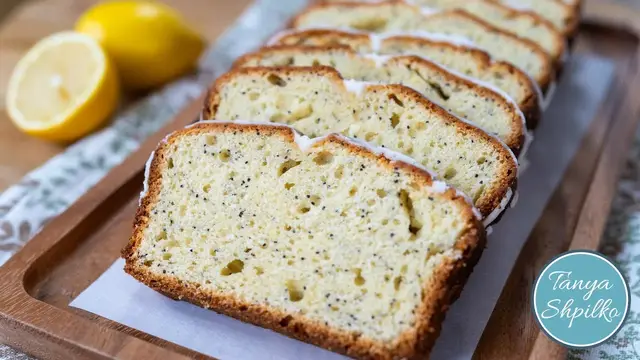 Ароматный лимонный кекс с маком и лимонной глазурью