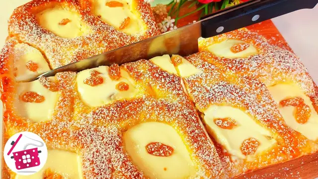 Отрывной пирог с творогом