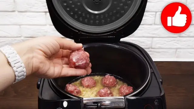 Фрикадельки с овсяной кашей в мультиварке