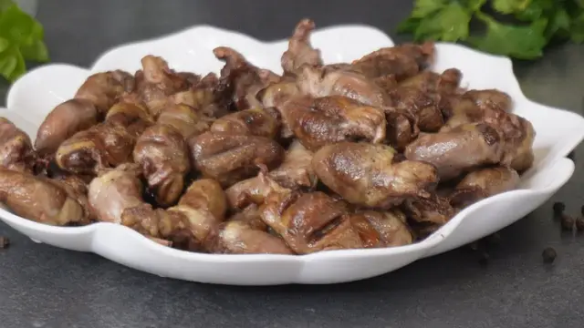 Куриные сердечки на мангале