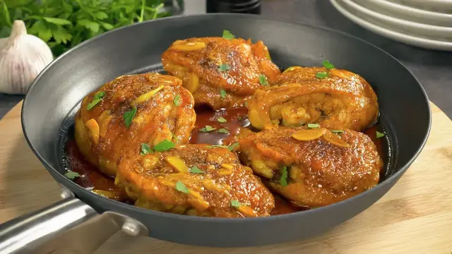 Сочная жареная курица в сухом маринаде
