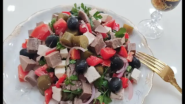 Вкуснейший салат из языка