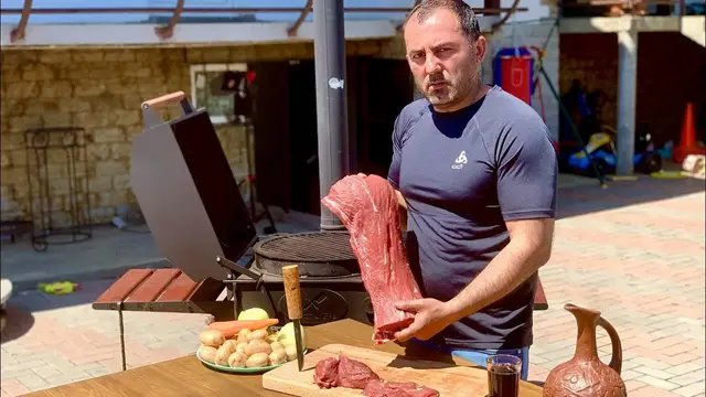 Мясо запеченное на мангале