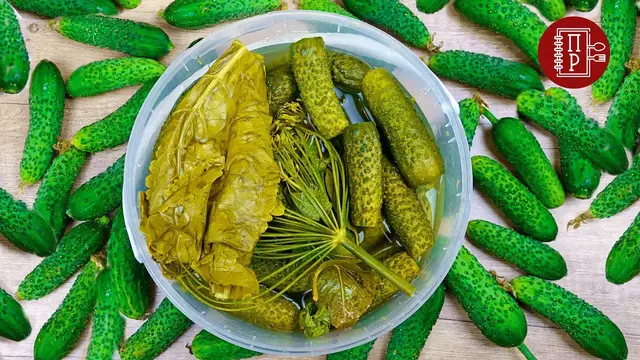Хрустящие малосольные огурцы