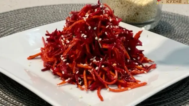 Свёкла с морковкой по-корейски
